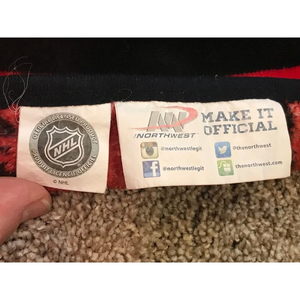 Detroit Red Wings Fleece Blanket Throw NHL Hockey‎ Puck Logo 60x48